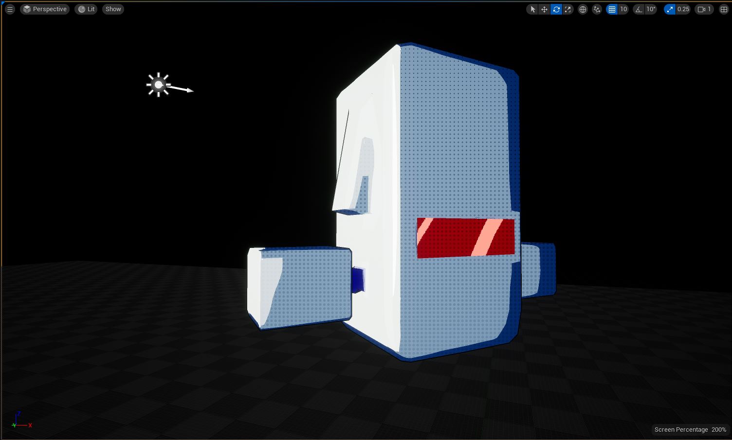 Picture showcasing my custom toon-shading implementation in Unreal Engine 5.2