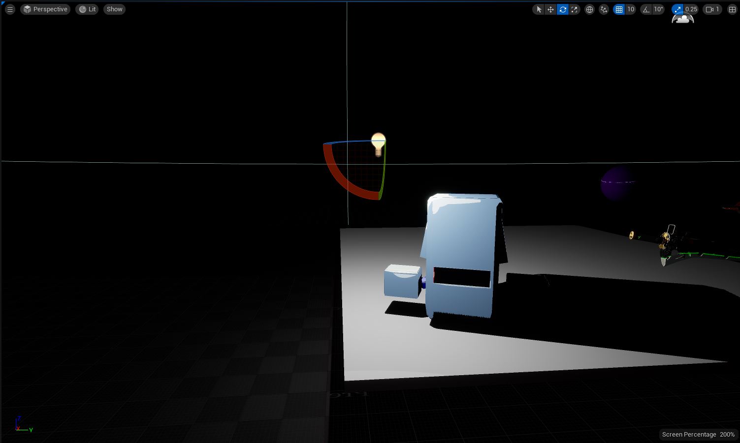 Picture showcasing my custom toon-shading implementation in Unreal Engine 5.2