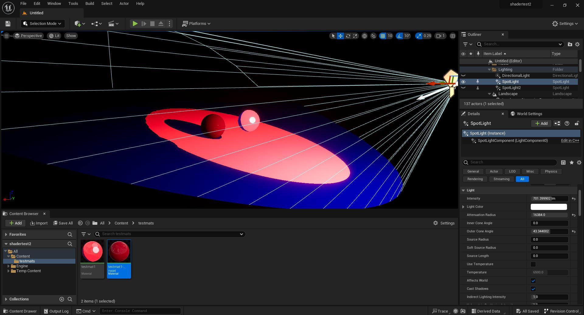 Picture showcasing my custom toon-shading implementation in Unreal Engine 5.2