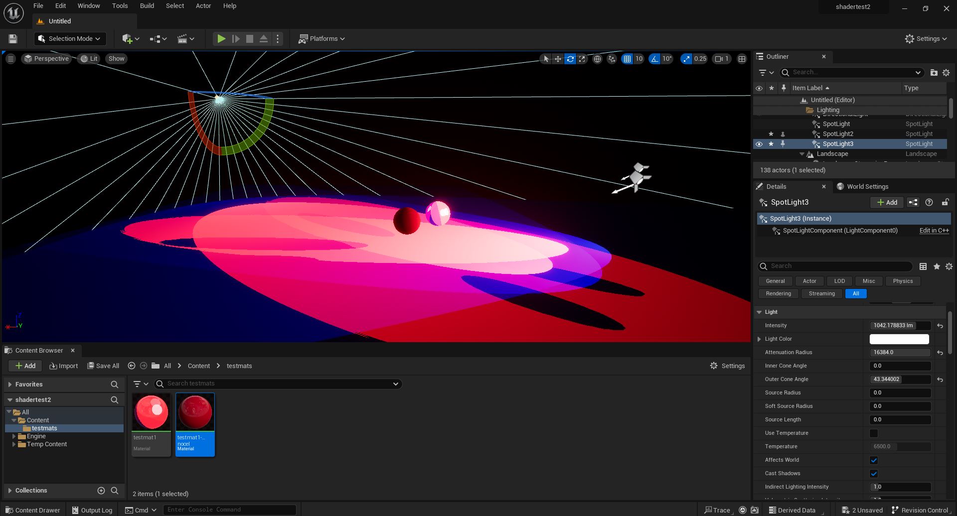 Picture showcasing my custom toon-shading implementation in Unreal Engine 5.2